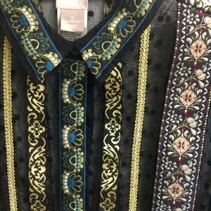 Sheer Button Down Top